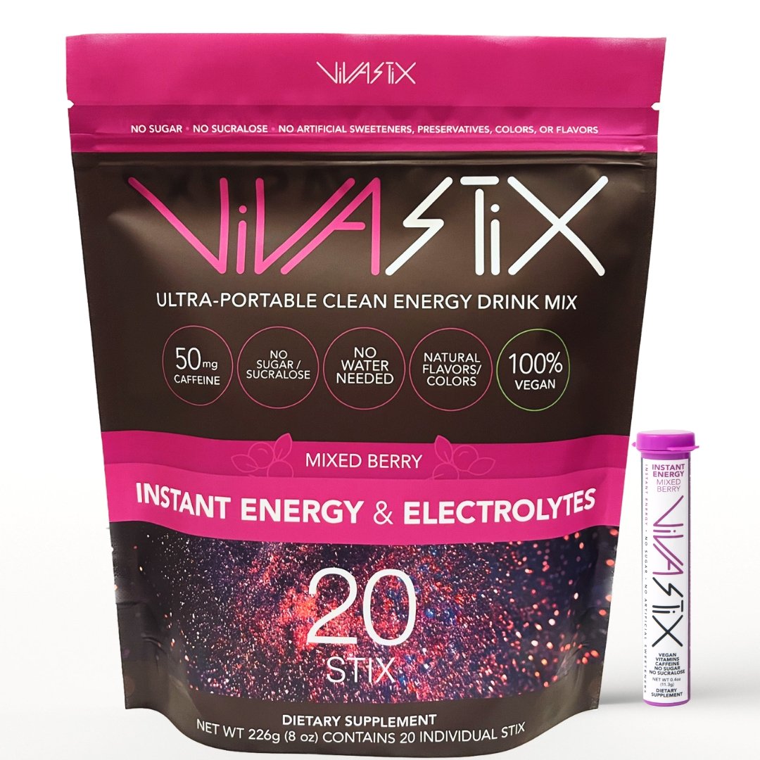 VivaStix Instant Energy + Electrolytes - VivaStix Clean Energy & Preworkout